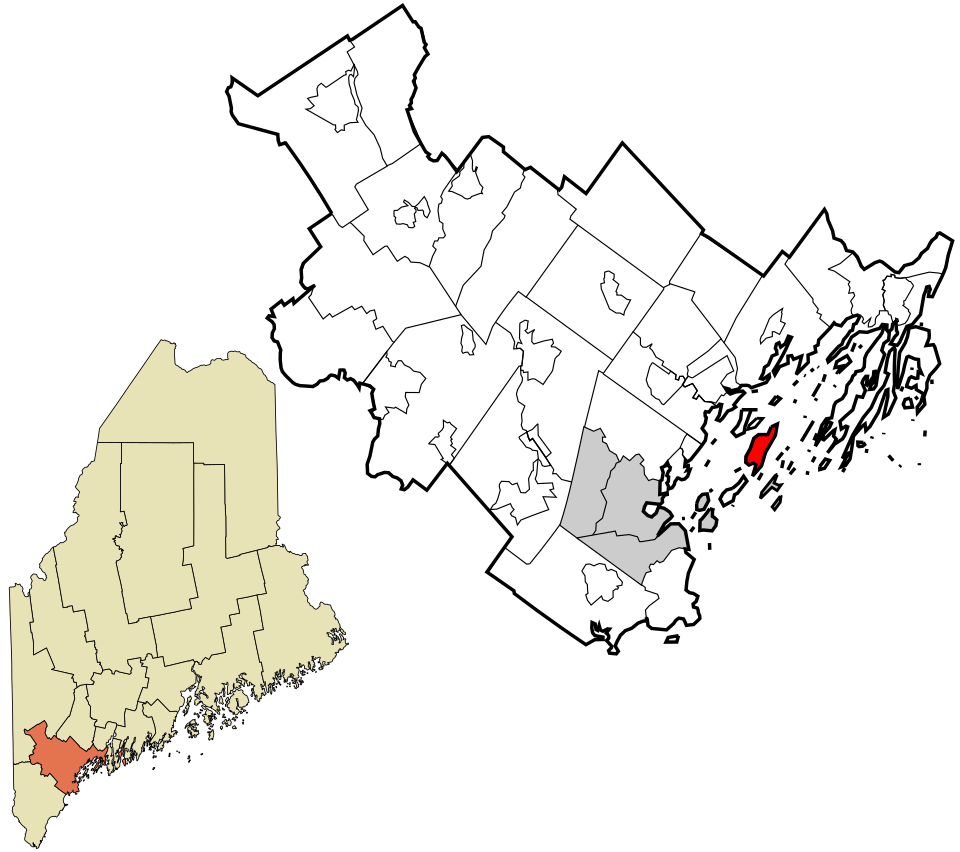 Locator map of Chebeague Island