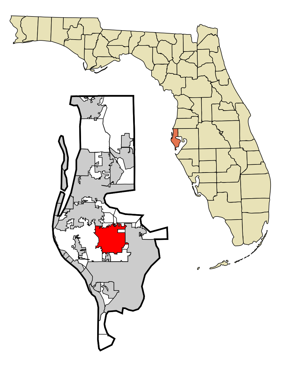 Map of Pinellas Park