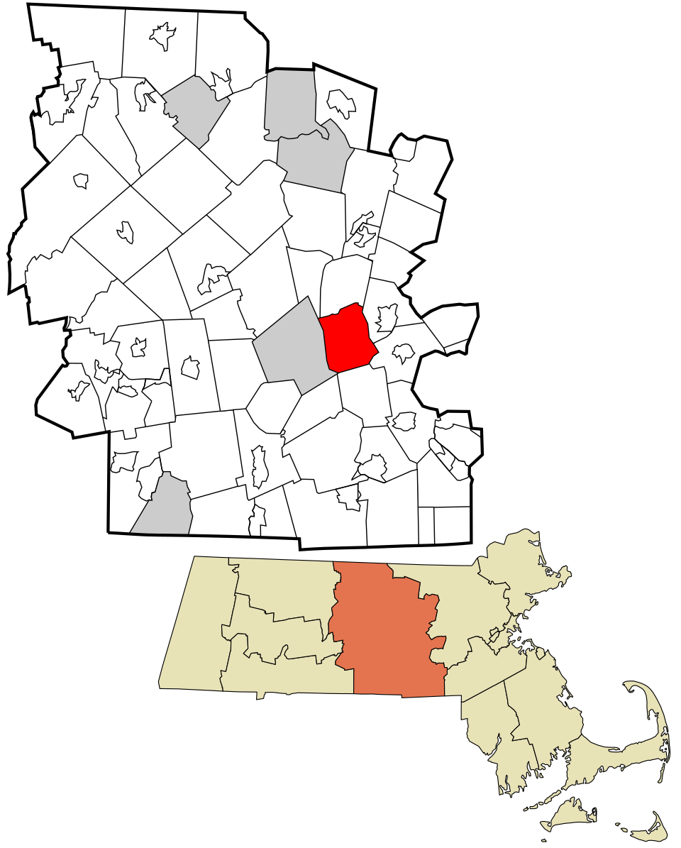 Locator map of Shrewsbury