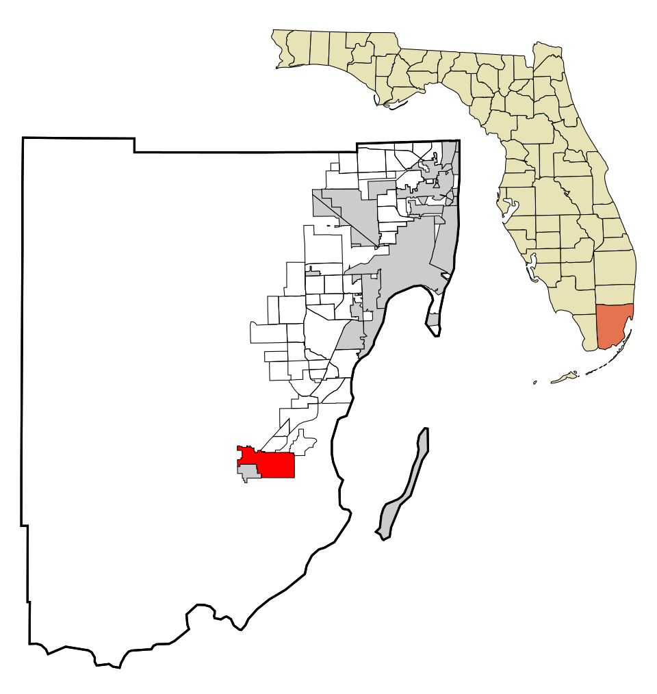 Locator map of Homestead