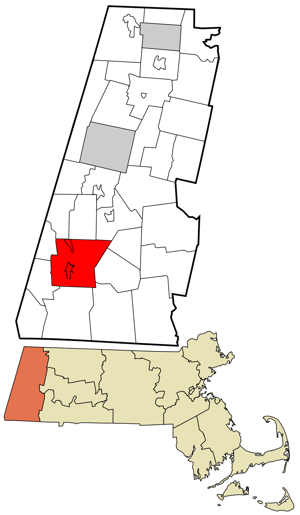 Locator map of Great Barrington