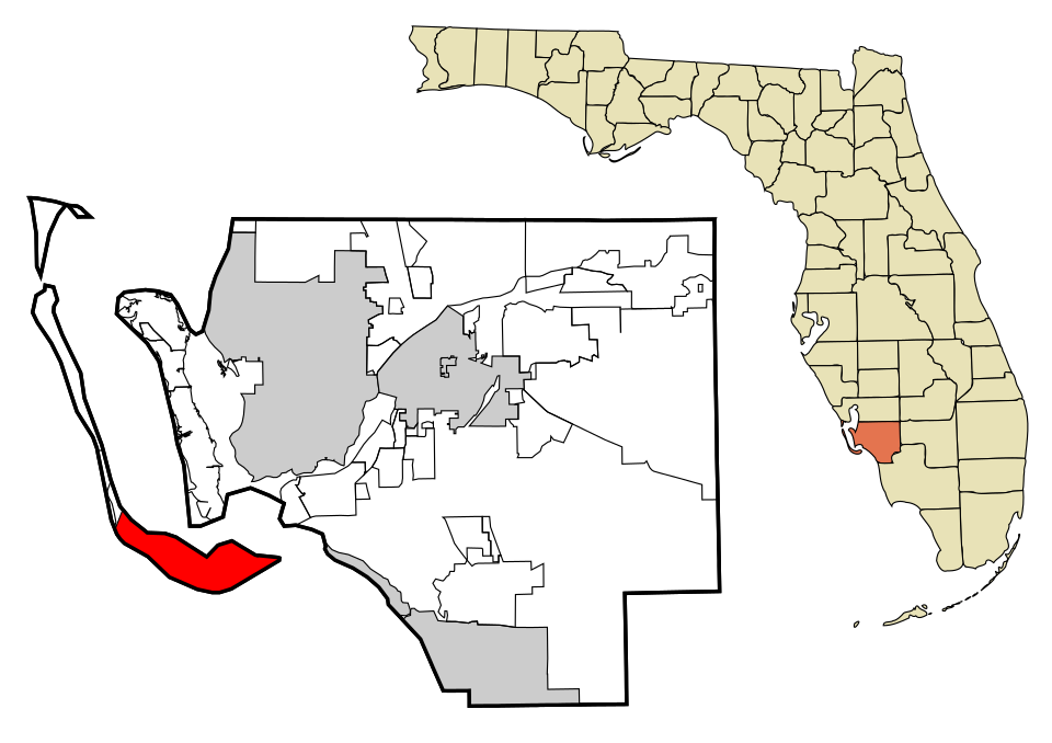 Locator map of Sanibel