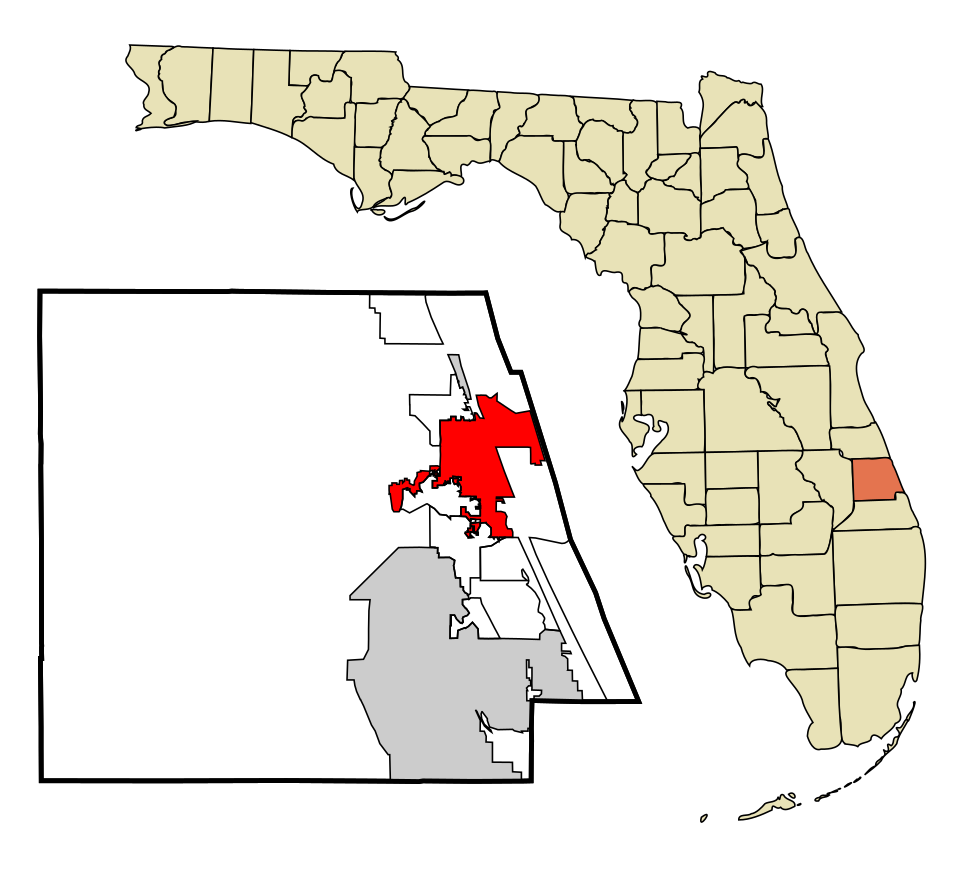 Locator map of Fort Pierce
