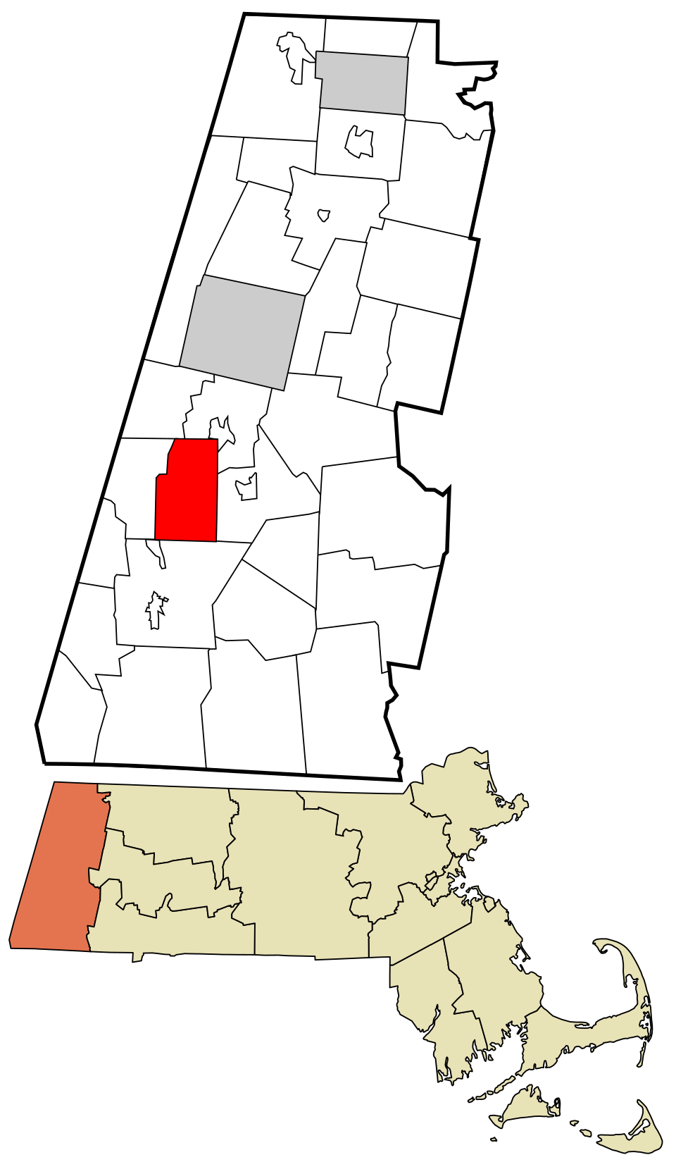 Locator map of Stockbridge