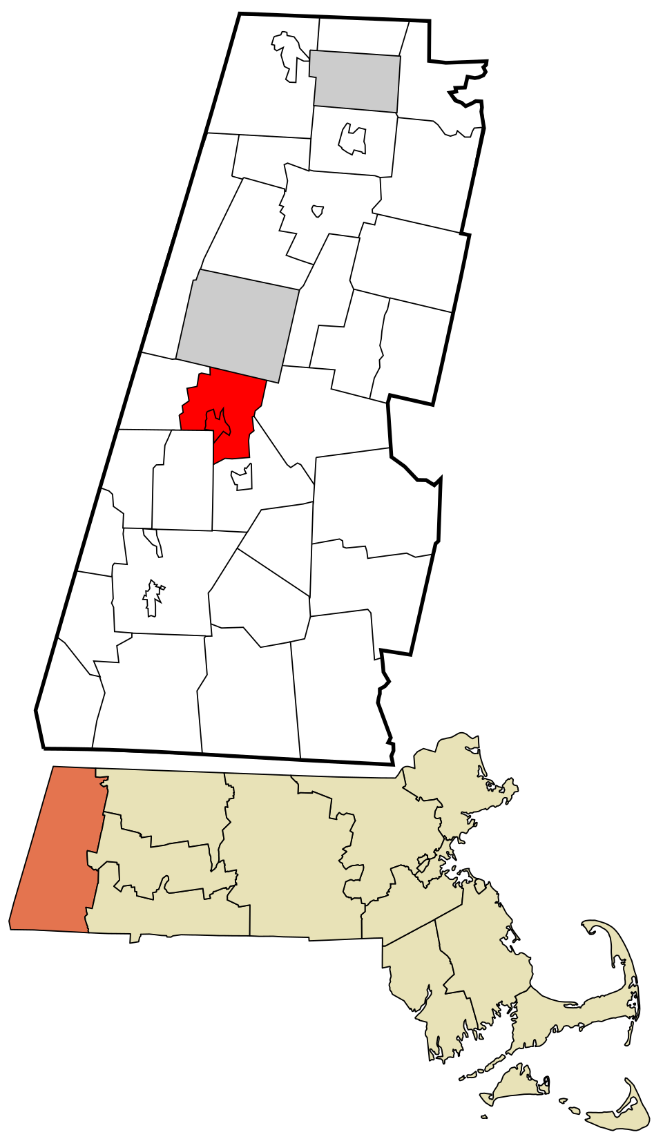 Locator map of Lenox
