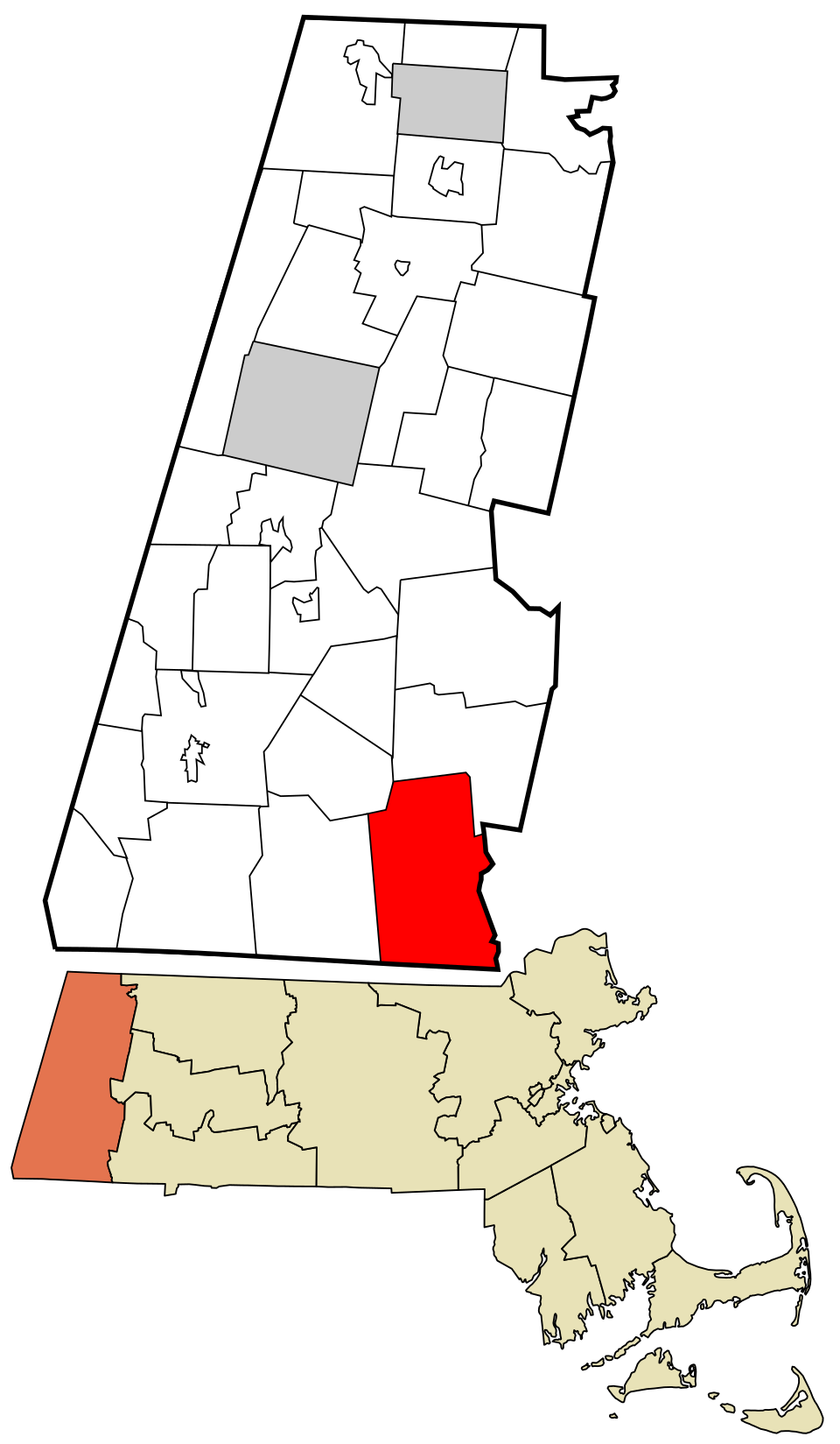 Locator map of Sandisfield