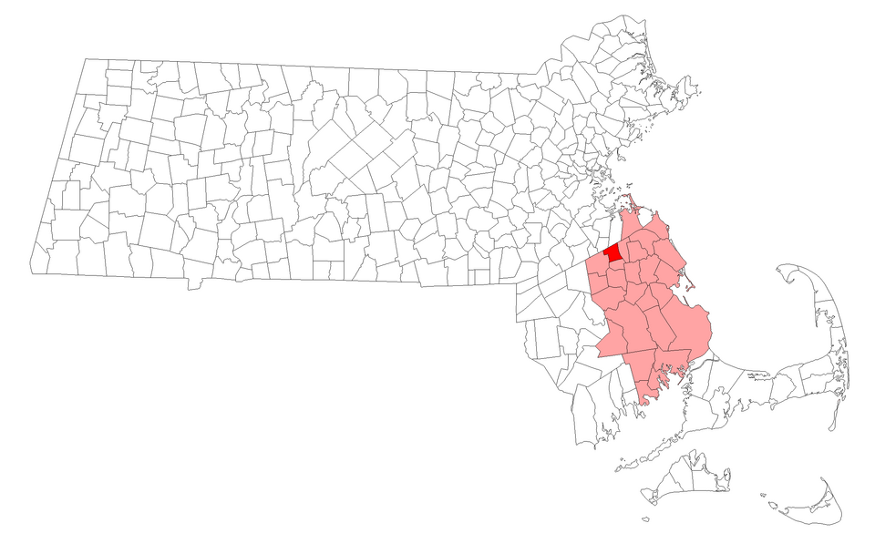 Locator map of Abington