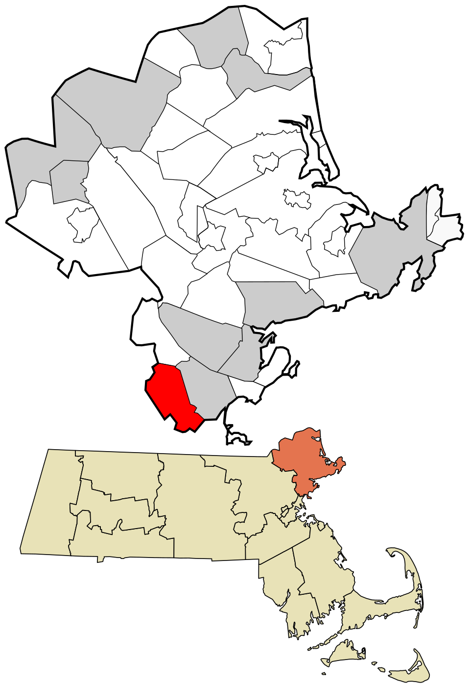 Locator map of Saugus