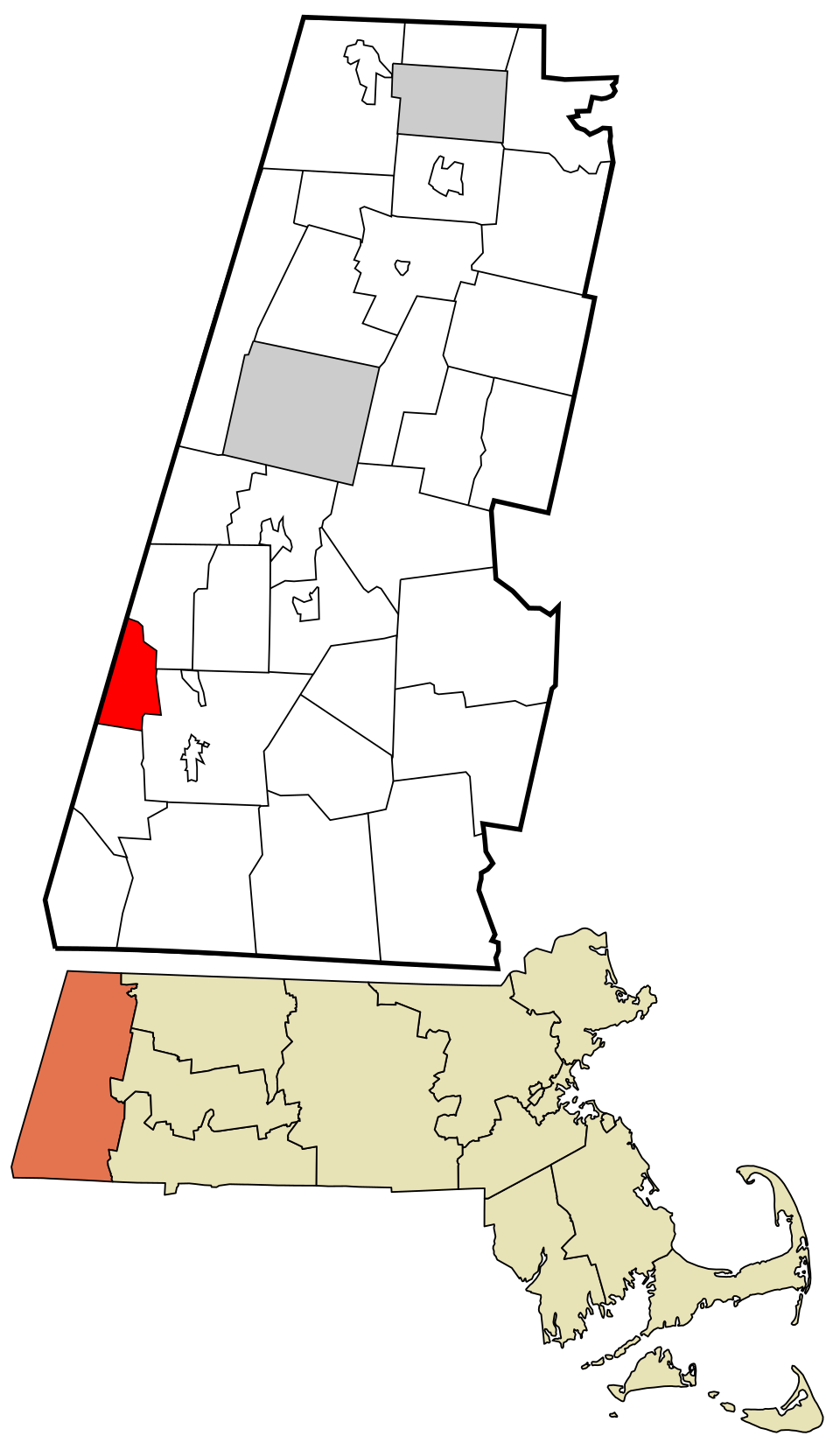 Locator map of Alford