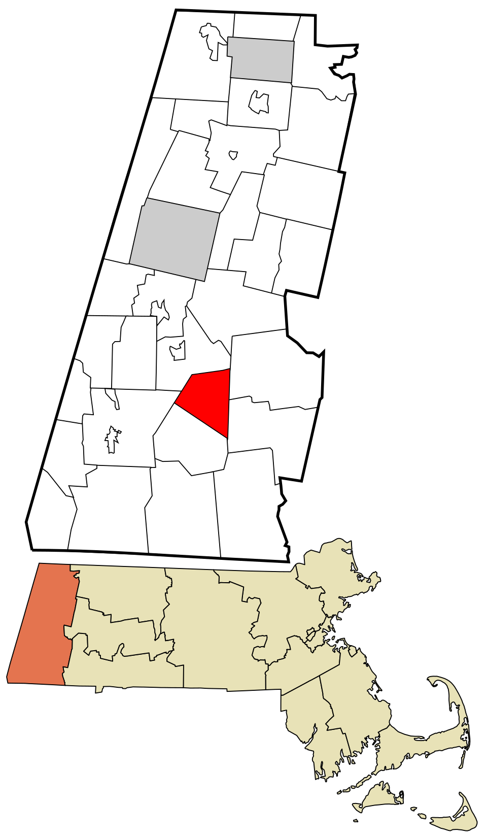 Map of Tyringham