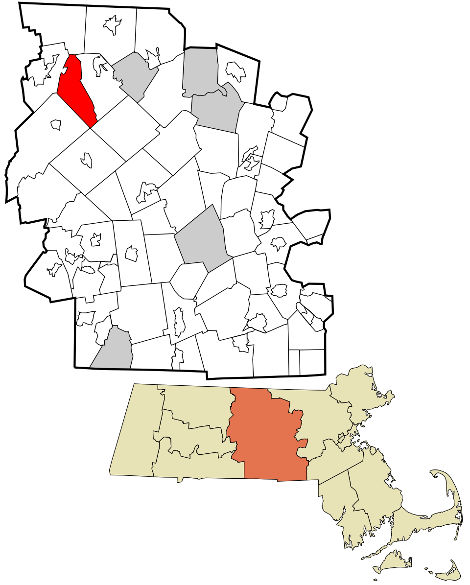Locator map of Phillipston