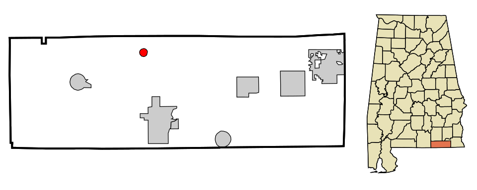 Locator map of Coffee Springs