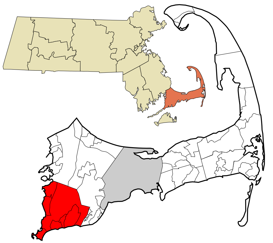 Locator map of Falmouth