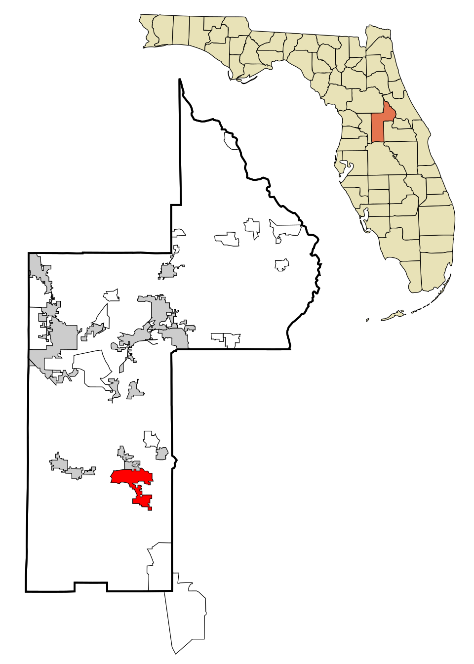 Map of Clermont
