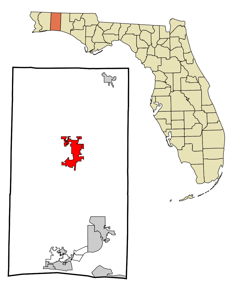Locator map of Crestview