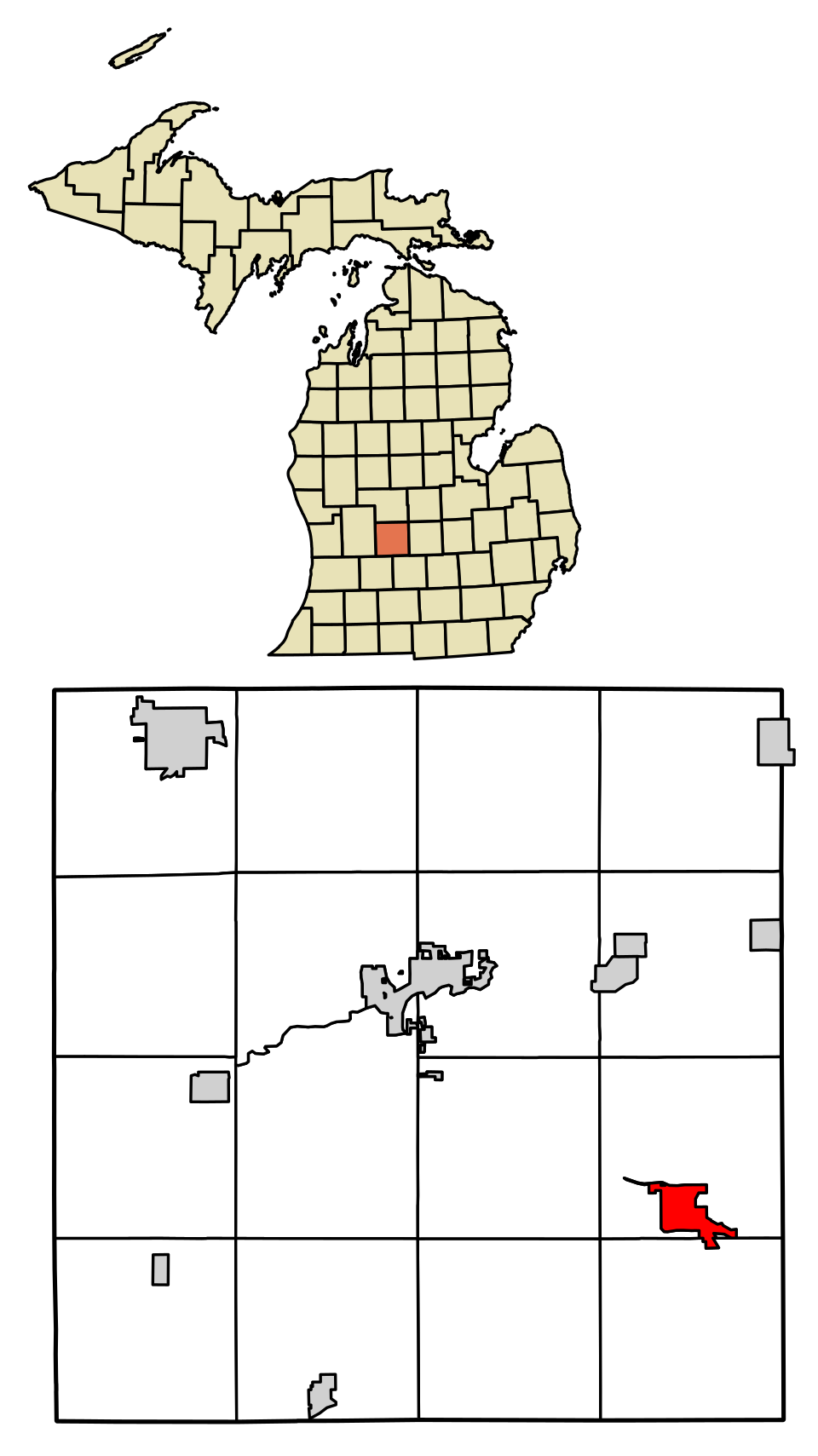 Locator map of Portland