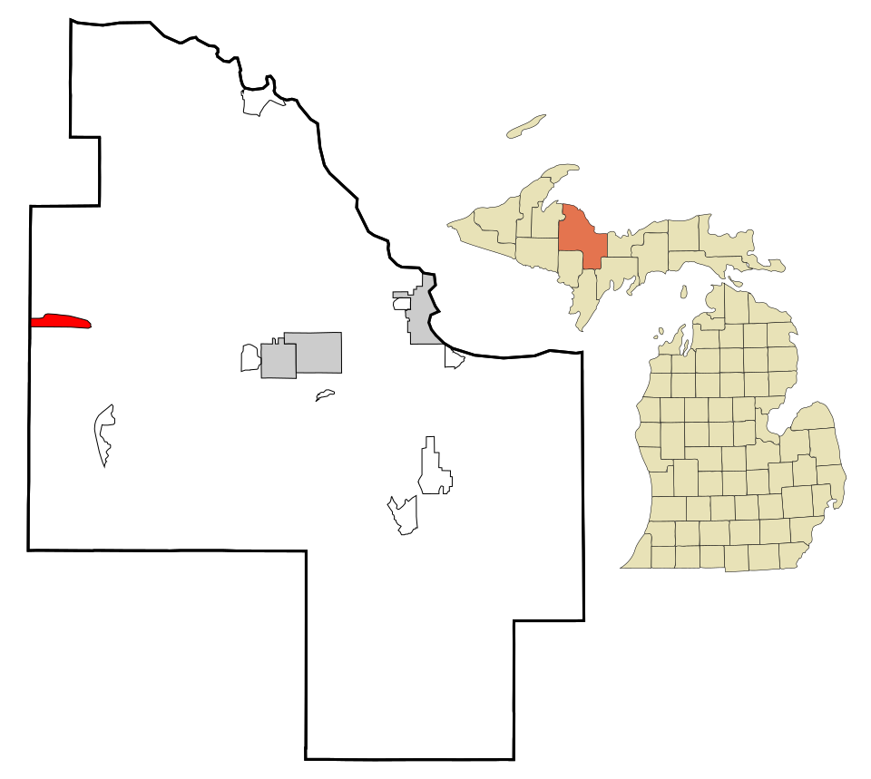 Locator map of Michigamme