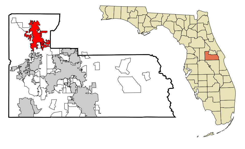 Locator map of Apopka