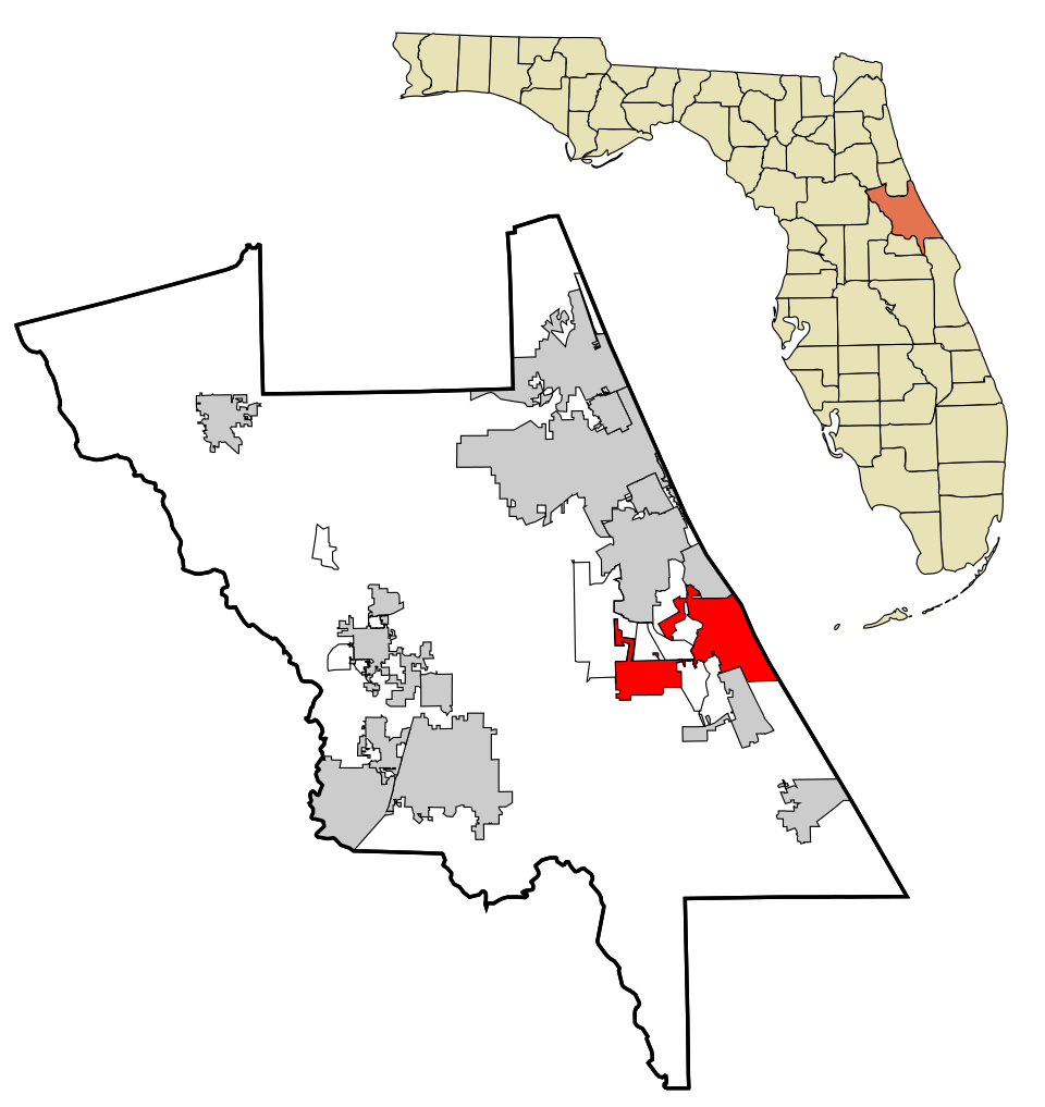 Locator map of New Smyrna Beach