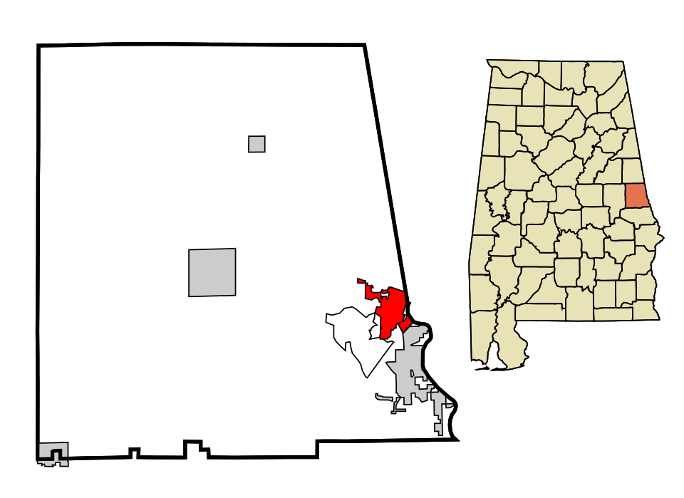 Locator map of Lanett