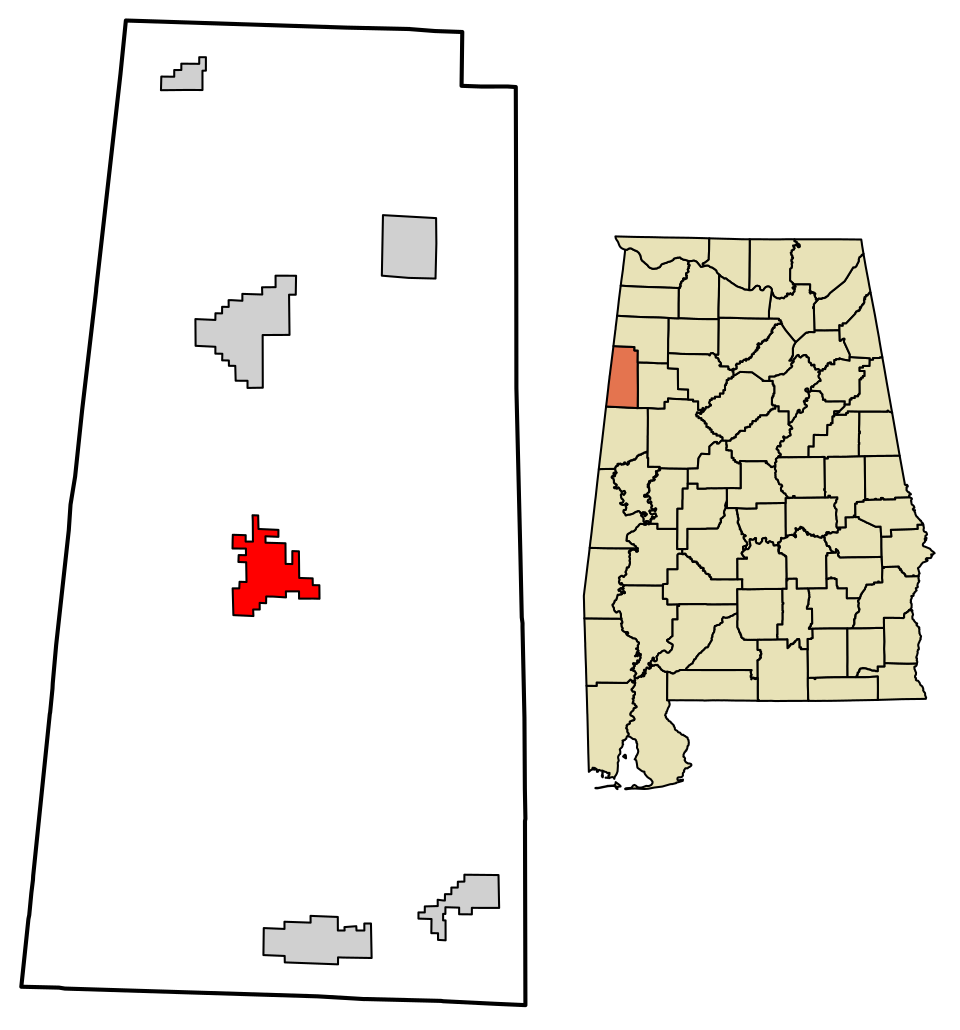Locator map of Vernon