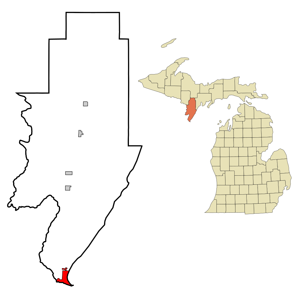 Locator map of Menominee