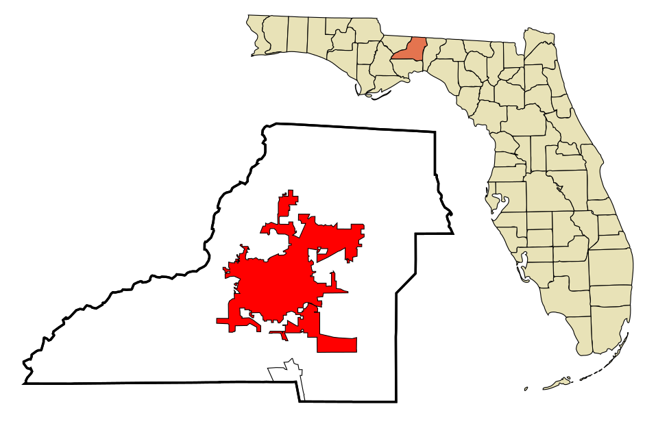 Locator map of Tallahassee