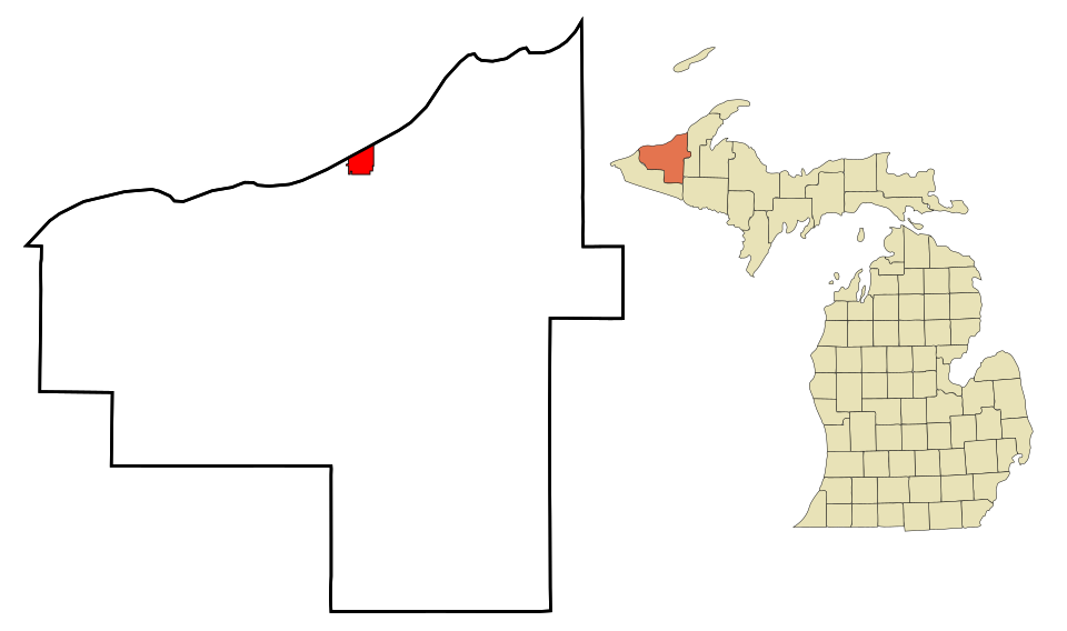 Locator map of Ontonagon