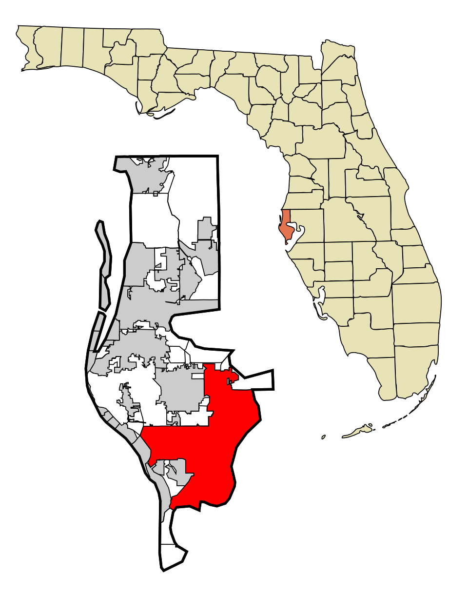 Locator map of St. Petersburg