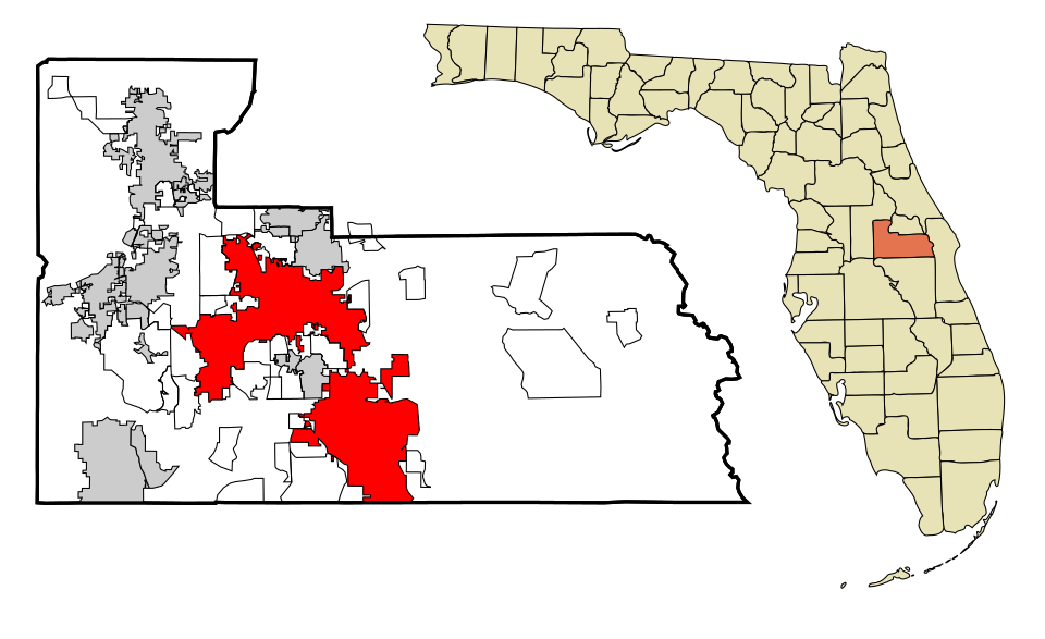 Locator map of Orlando