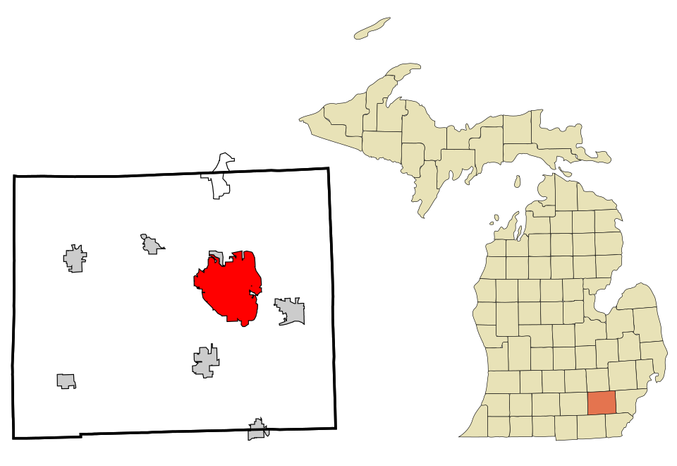 Locator map of Ann Arbor