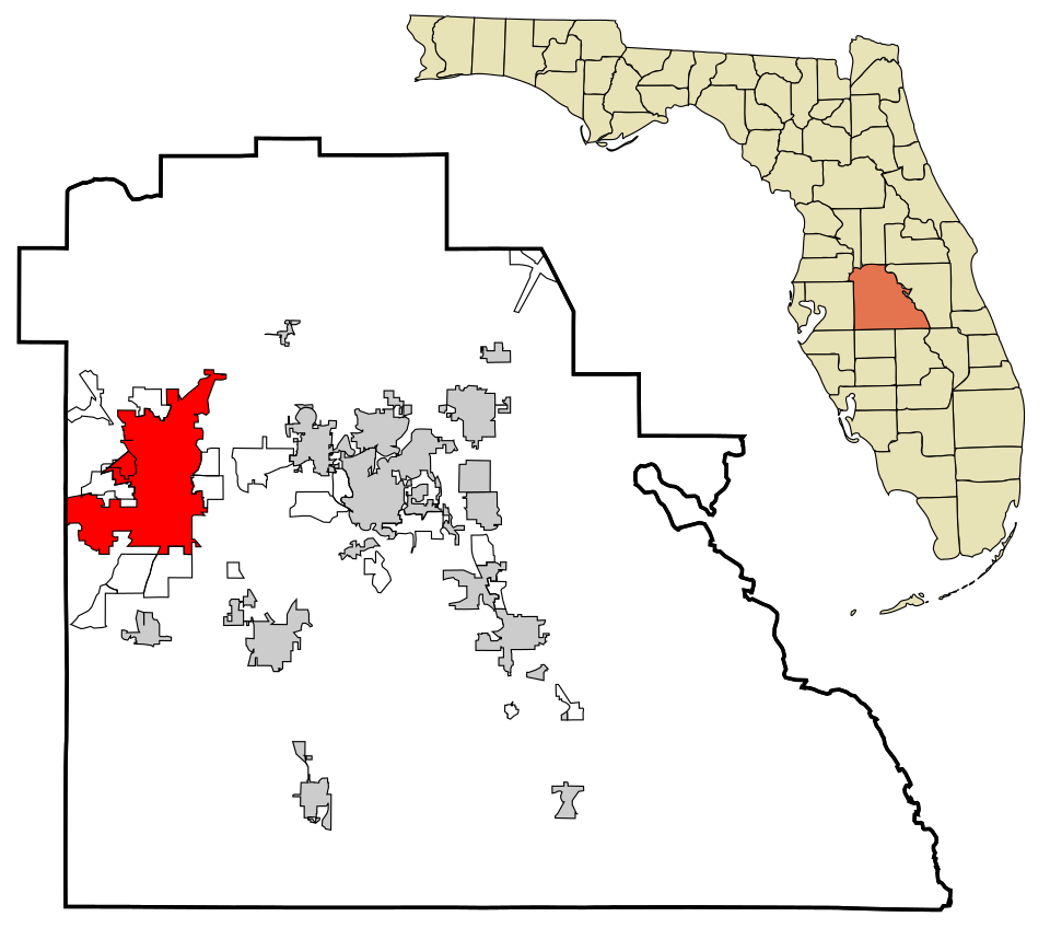 Locator map of Lakeland