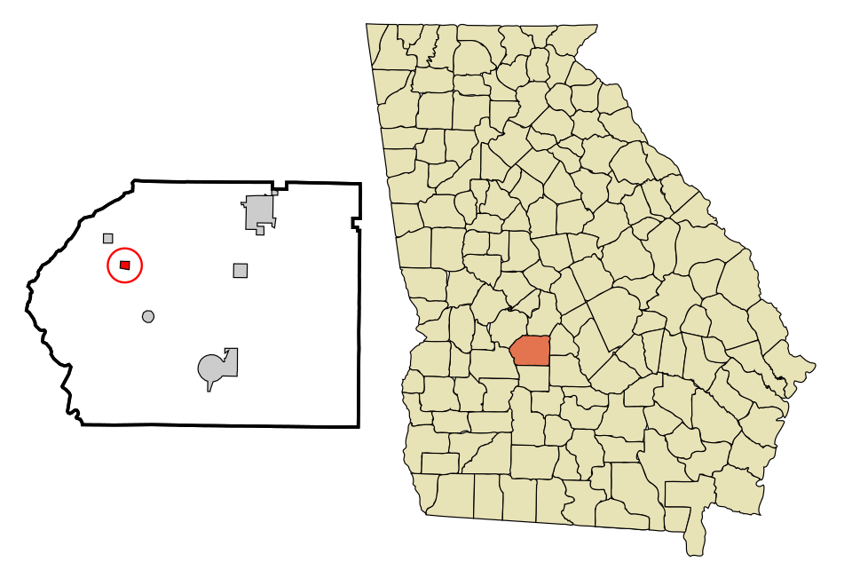 Locator map of Byromville