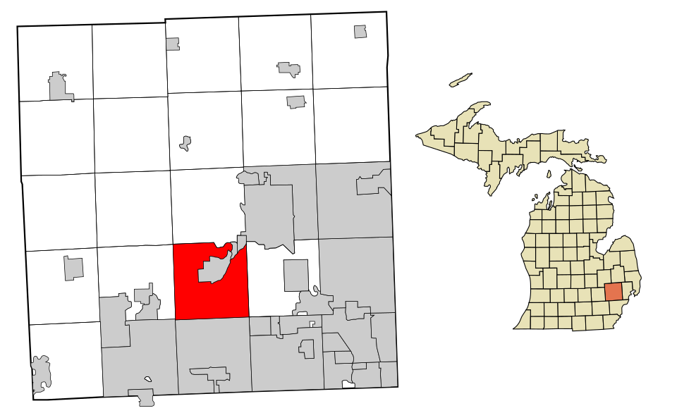 Locator map of West Bloomfield