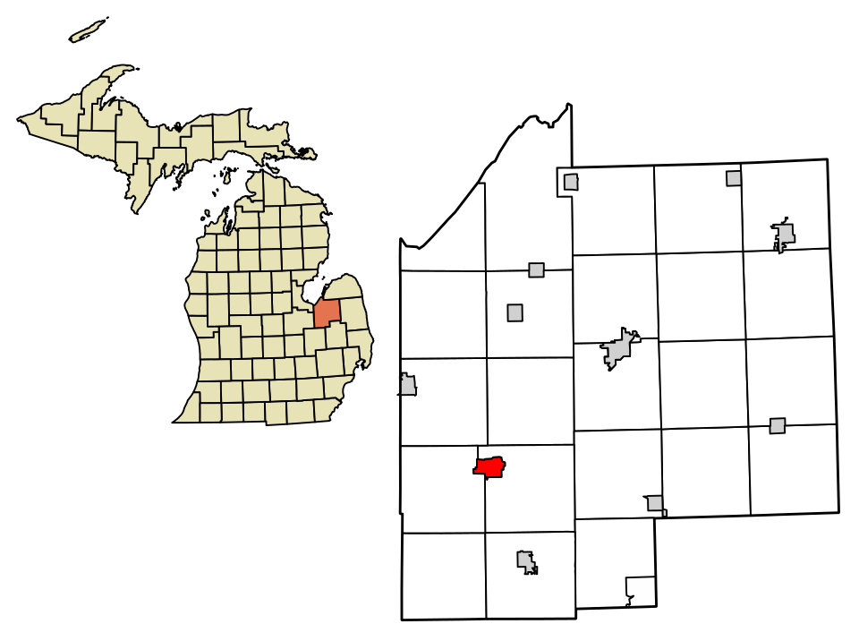 Locator map of Vassar