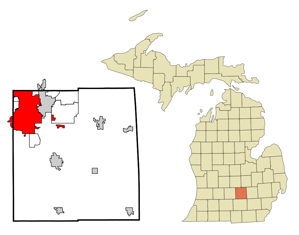 Locator map of Lansing