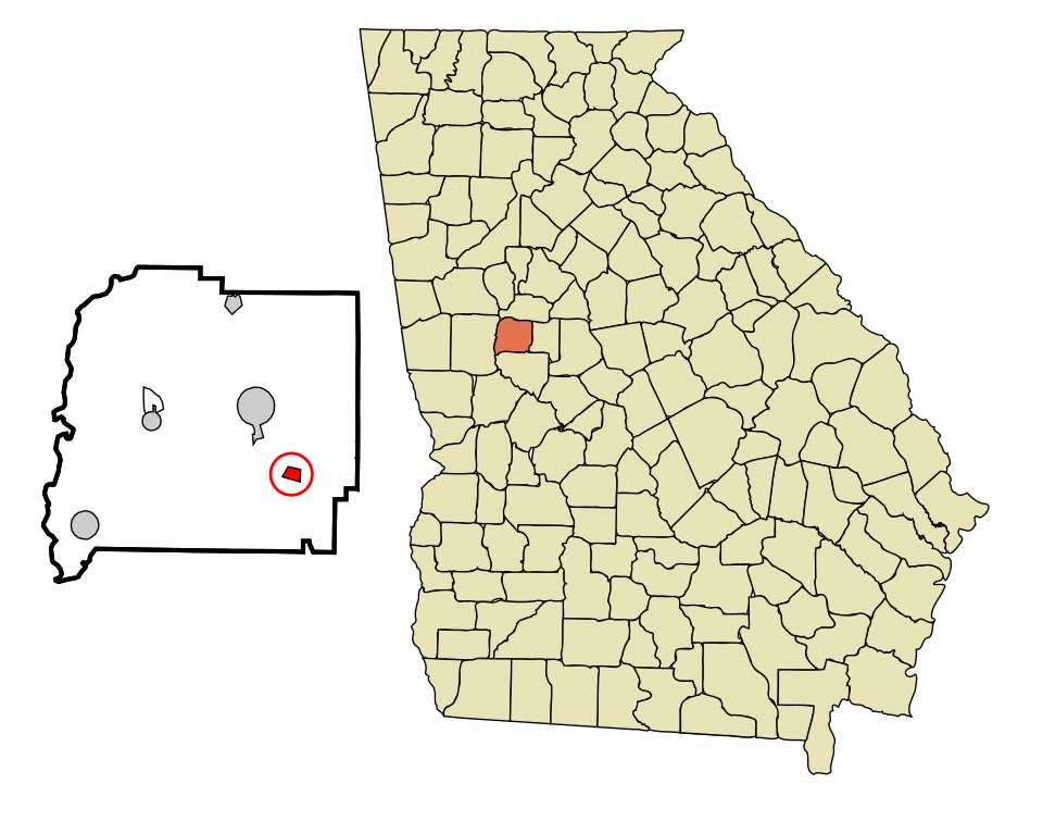 Locator map of Meansville