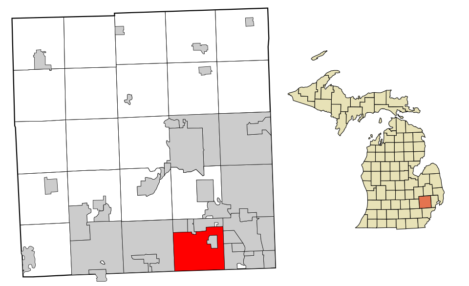 Locator map of Southfield