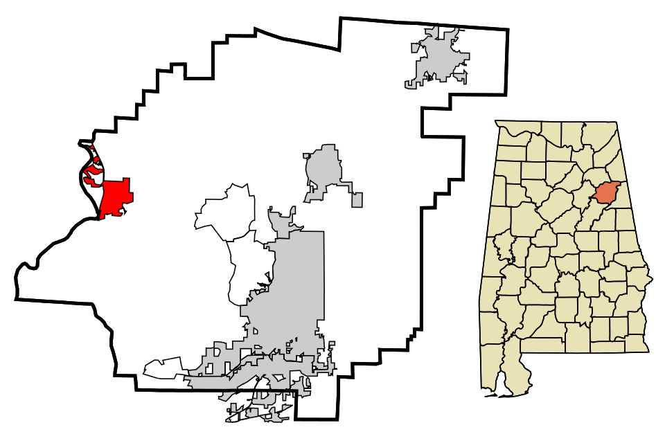 Locator map of Ohatchee