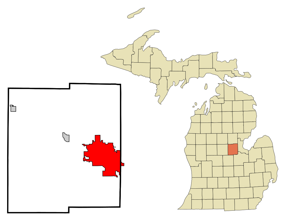 Locator map of Midland