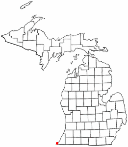 Locator map of New Buffalo