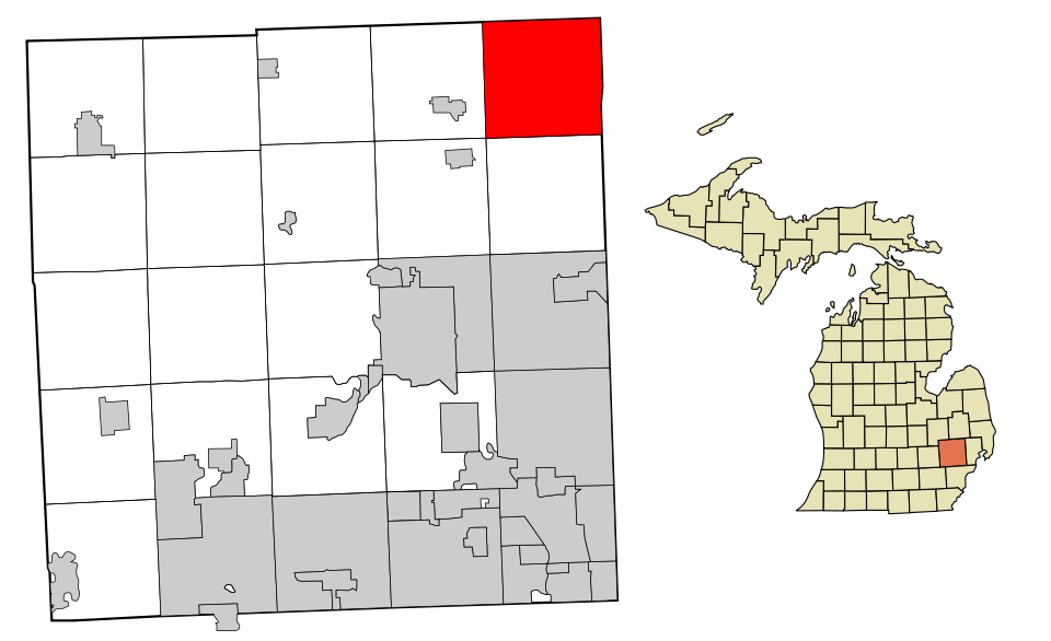 Locator map of Addison
