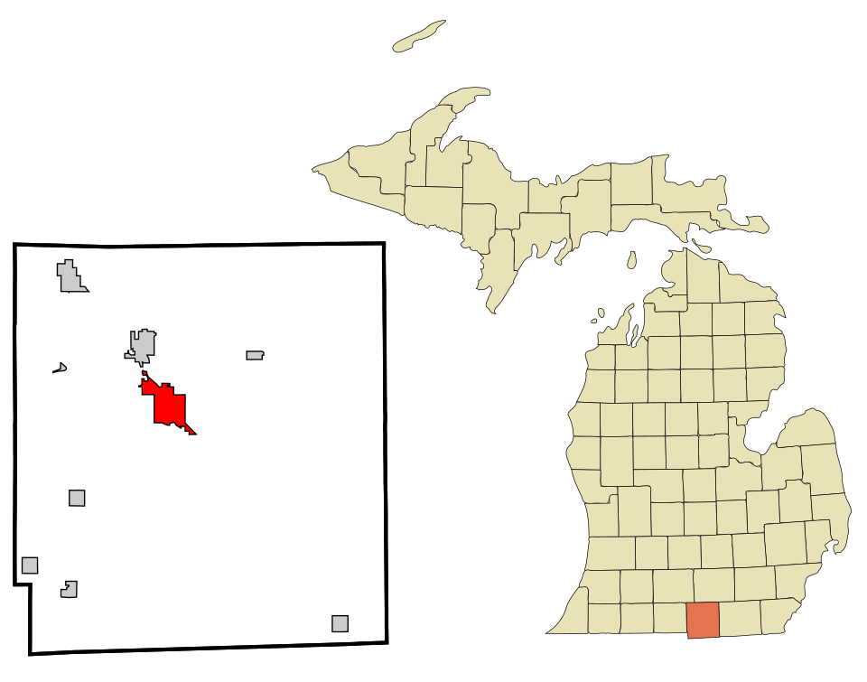 Locator map of Hillsdale