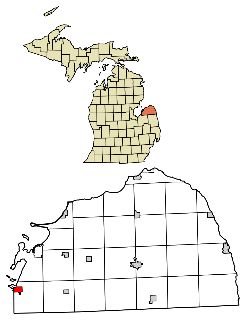 Map of Sebewaing