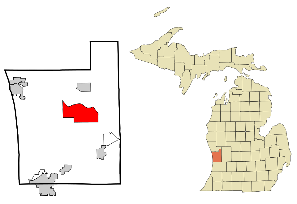 Locator map of Allendale