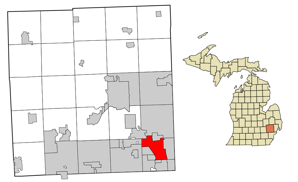 Locator map of Royal Oak