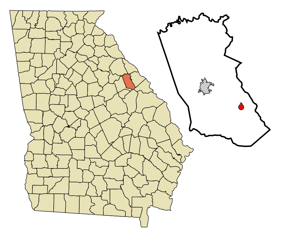 Locator map of Dearing