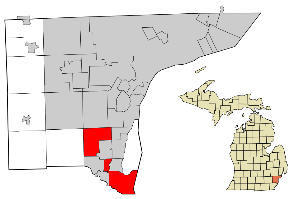 Locator map of Brownstown
