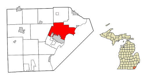 Locator map of Frenchtown