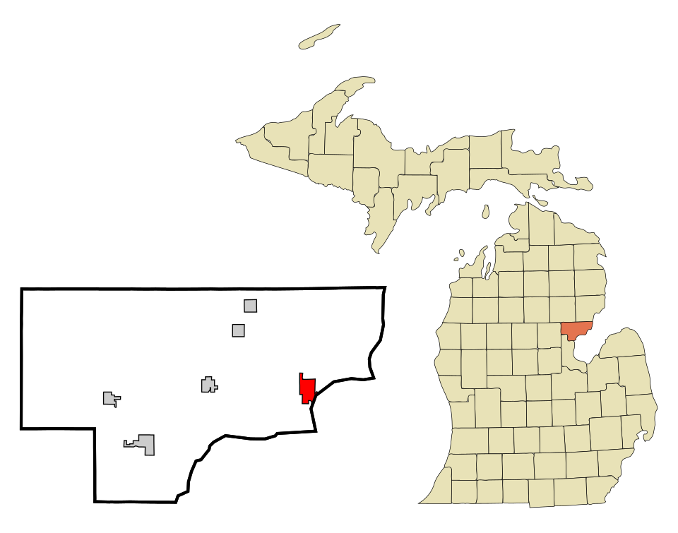 Locator map of Au Gres